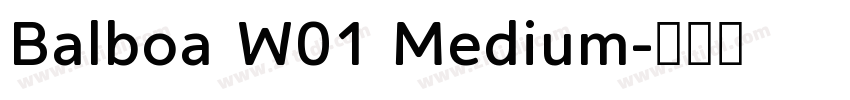 Balboa W01 Medium字体转换